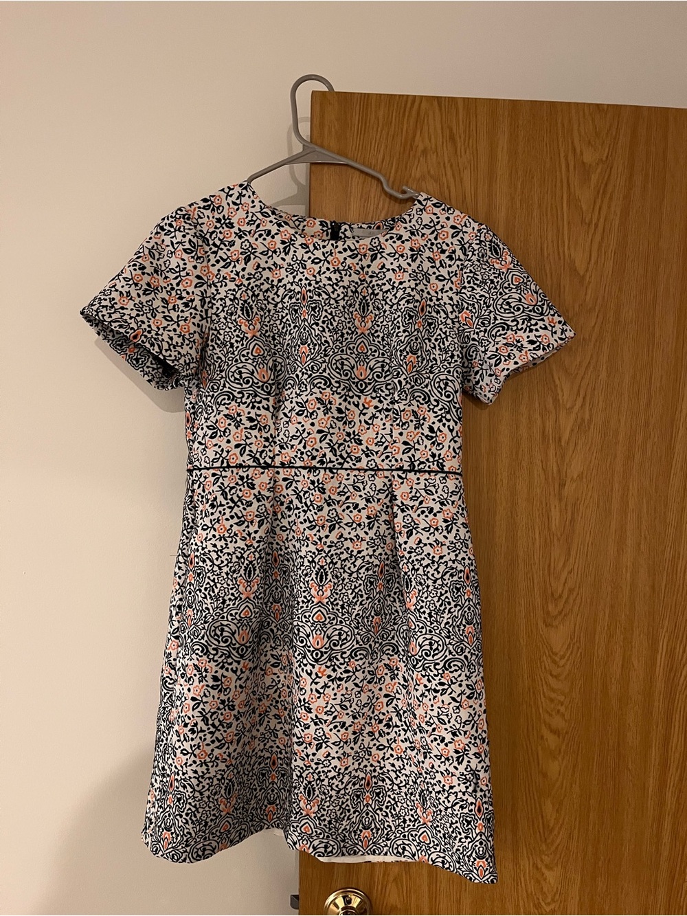 H&M floral jacquard a-line dress